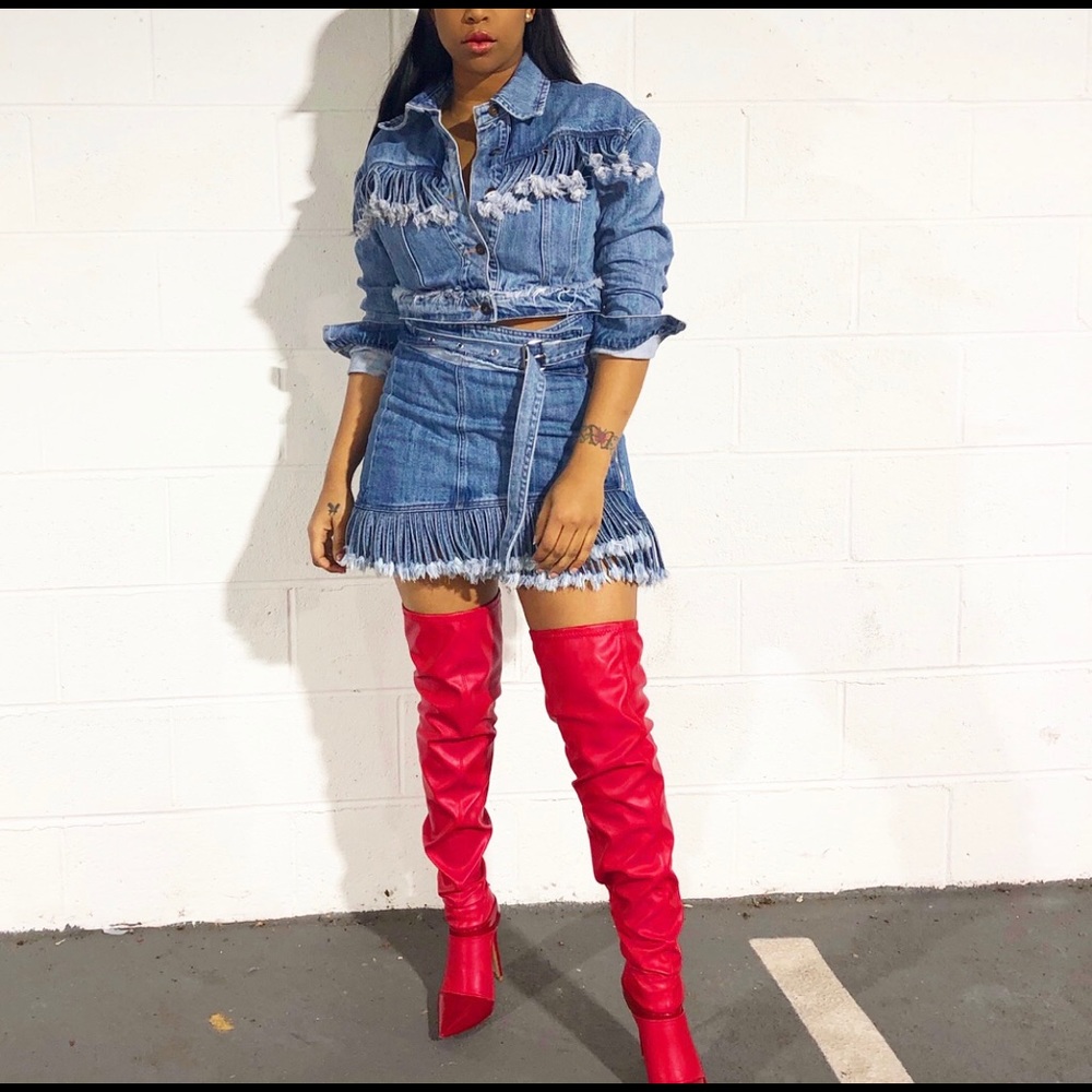 Fringe Denim set